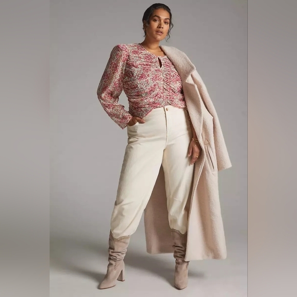 Anthropologie Tops - NWT Anthropologie LetMeBe Ruched Floral Blouse, Top 1X